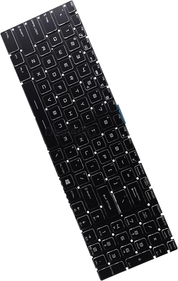 Deal4GO RGB Colorful Backlit Keyboard Replacement for MSI GL75 GL65 GP75 GF75 GE72 GE75 GS72 GS63 GS73 GL63 GP73 GP72 MS-1781 MS-16J2 MS-16U1, 15.6-inch, BLACK, NSK-FB1LN