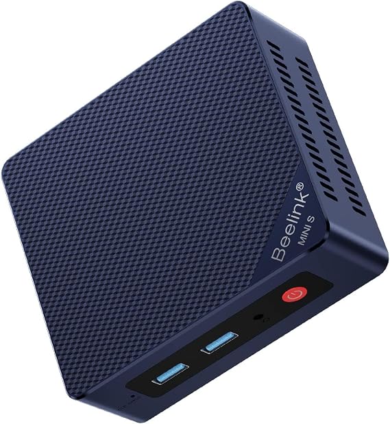 Beelink 12th Generation Intel Alder Lake-N95 Processor Up to 3.40GHz Wi-11 Mini Computer, MINI-S12, 12GB RAM 480GB SSD Business Mini Desktop PC, Dual HDMI/WiFi 5/BT 4.2/2.5G RJ45/WOL/Auto Power On