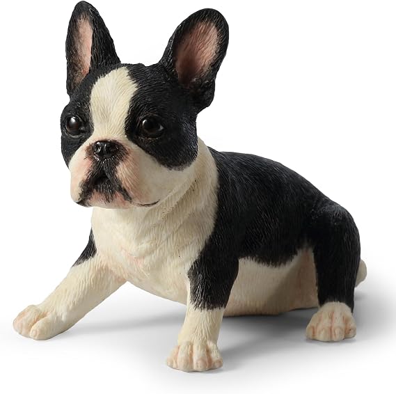 Veronese Design 2 5/8 Inches Boston Terrier Puppy Resin Hand Painted Animal Figurine Collectible Home Decor