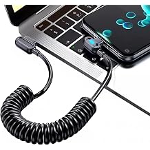 Fast Charger Cable | Coiled Retractable - Lighted Type C Charger Cable - for Trailer RV Truck Sedan Pickup Men Women Husband Son Daughter Family Friends