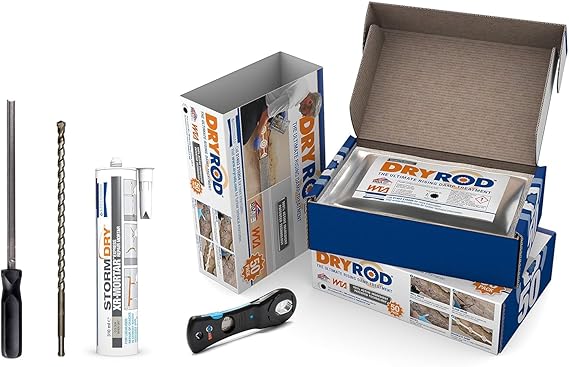 Dryrod Damp Proofing Rods DPC Kit: Treats 12 Linear metres (9" Wall) - BBA Approved Rising Damp Treatment (12 Metre)