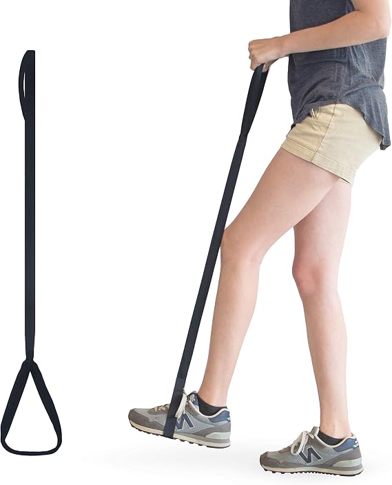 RMS Premium Leg Lifter with Hand Strap and Foot Loop, 35 Inch | Leg Lifter Strap, Helps lift a weak leg into bed, a wheelchair, chair or car without reaching down or using your hands