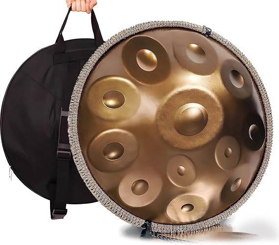 Handpan Drum 432Hz/440Hz, 9/10/12 Notes 22 Inches Percussion Instrument With Drum Tripod, Steel Handpan Instrument For Meditation Yoga Sound Healing (Color : 432Hz, Size : 12 Notes)