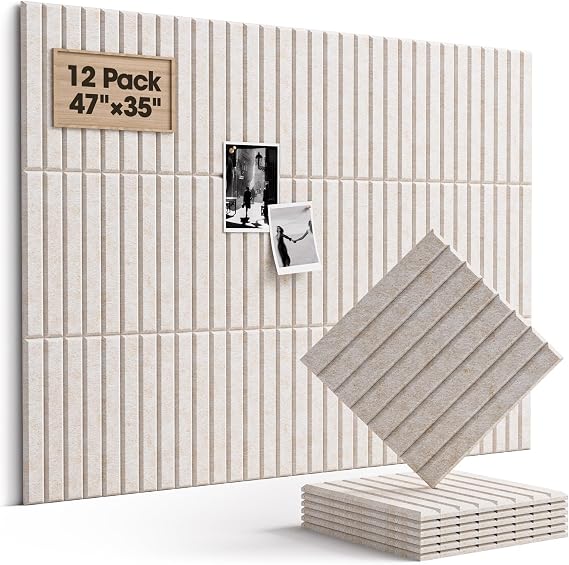 Acoustic Panels 12 Pack Square Soundproof Wall Panels with 60 Adhesive Tapes, High Density Acoustic Foam Panels Sound Proof Foam for Home Office, Recording Studio, Ceiling, 12" X 12" X 0.4"