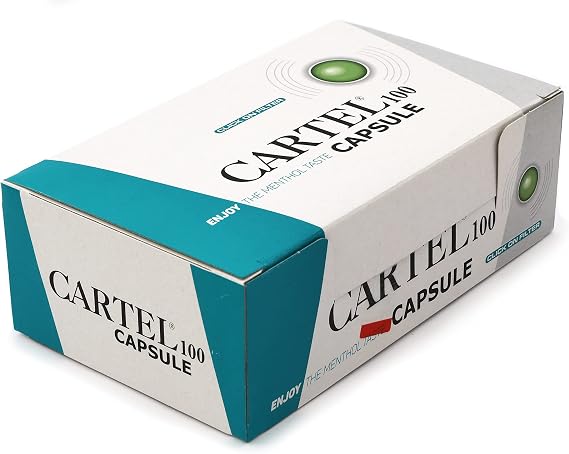 Cartel Capsule 100 メントールフィルタータバコチューブ - 1箱 100チューブ付き