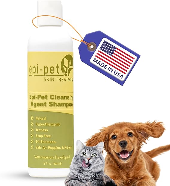 Epi-Pet Cleansing Agent Pet Shampoo, 8 oz, White and Green (80518)