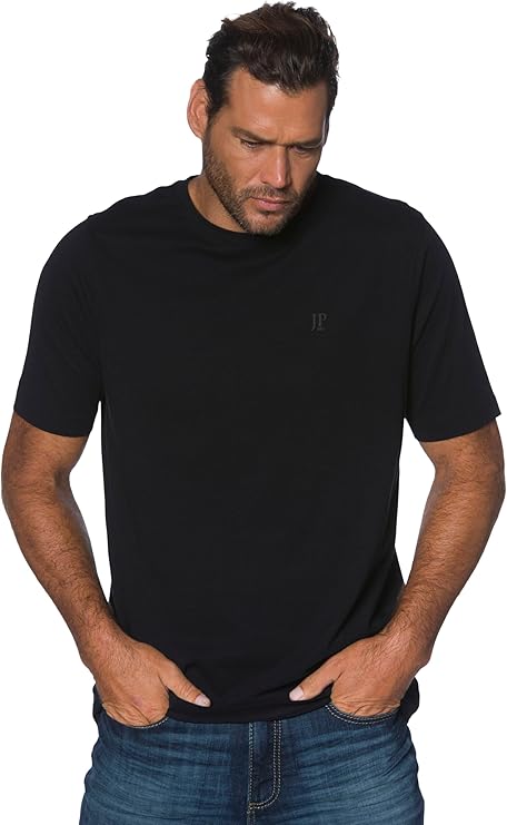 JP 1880 Menswear Big & Tall Plus Size L-8XL T-Shirt, Basic, Round Neck, Combed Cotton 702558