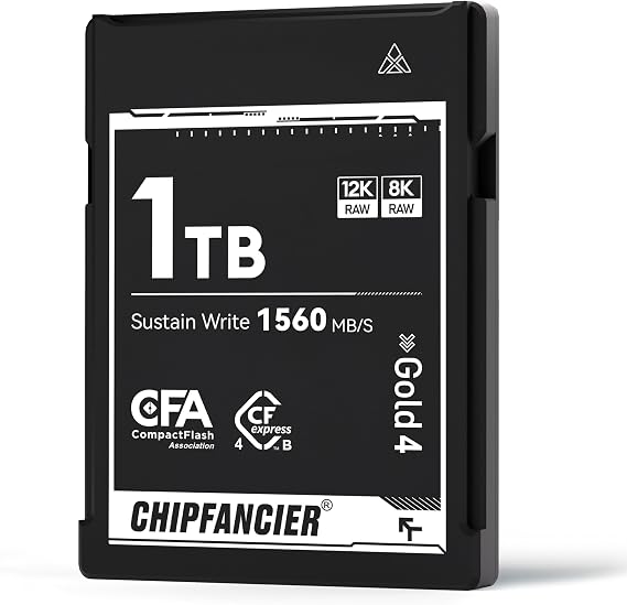 CFexpress 4.0 Type B 968GB Memory Card Up to 3550MB/s Read 1550MB/s Write-Raw 8K Video Recording Black