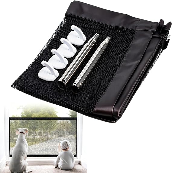 Pet Door Guard, Stair Gate, Portable Pet Doors (180cm L x 72cm H)