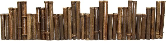FOREVER BAMBOO Black Bamboo Garden Border Flower Bed Edging 1.25 in D x 96 in L
