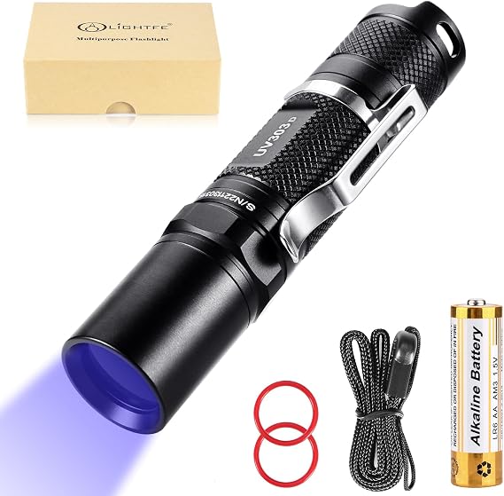 UV303D 365nm Black Light UV Flashlight High Power Professional Pocket UV Light