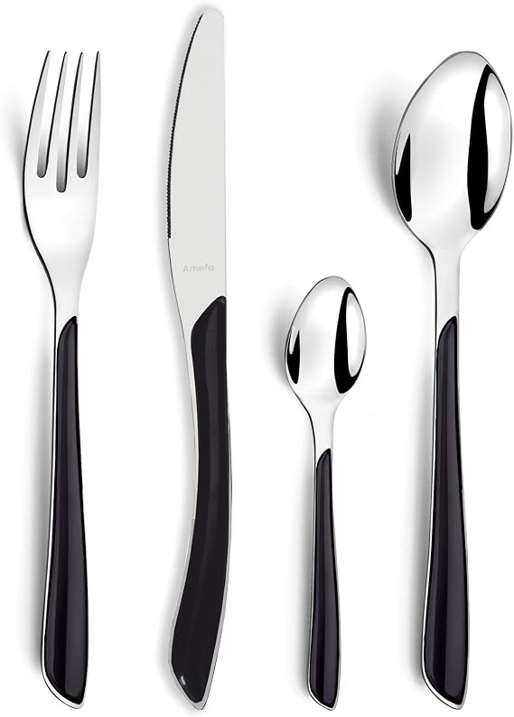 Amefa ECLAT 24-Piece Cutlery Set, Black