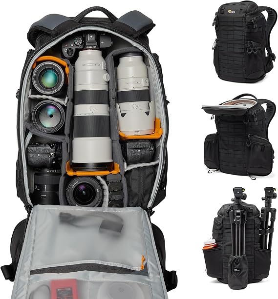 Lowepro ProTactic BP 450 AW III Professional DSLR Camera Backpack | 4-Point Access Camera Bag for DSLR, Mirrorless Cameras, Drones, 16" Laptop, Rain Cover, Photography Gear