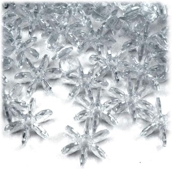 10mm Crystal Clear Starflake Beads 500 Pieces
