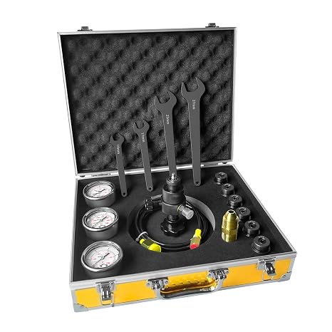 Hydraulic Accumulator with Nitrogen Charging Kit,Heavy-Duty Hydraulic System Tool with for Industrial, Agricultura,Machinery,with Safety Couplings,Pressure Gauge,CGA580 Adapter,Auto Tool