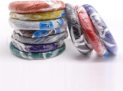 Jinchao-Copper Wire 1pcs 5M UL1571 32AWG PVC Electronic Wire, OD 0.6mm, Flexible Cable Insulated Tin-Plated Copper Environmental LED Line, DIY Cord 1 Meter Equipment Accessories