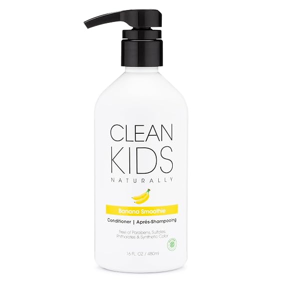Clean Kids Naturally Conditioner, All-Natural, Vegan, Cruelty-free, Paraben-Free, EWG Verified, 16 oz (1 Bottle)