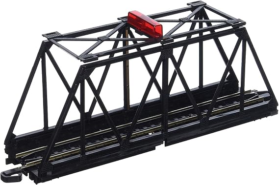 Bachmann Trains E-Z TRACK TRUSS BRIDGE with BLINKING LIGHT- HO Scale , Black Medium