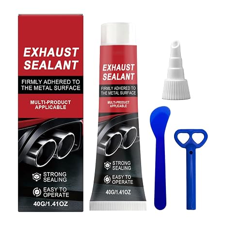 Exhaust Sealant,40g Leak Proof Universal Paste - Muffler Patch Kit - for Leak Pipes Dent Bent Hole Car Motorcycle Maintenance RV Truck Vehicles