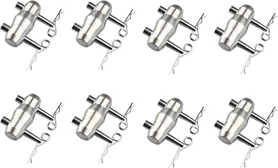 8 Pack Double Ended Conical Truss Coupler with Clips, Stage Lighting Replace Parts - Fit F34 F33 & Pipe 2