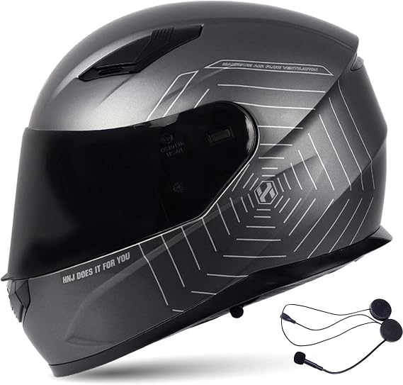 Bluetooth Full Face Helmet,Flip Up Modular Bluetooth Motorcycle Helmet Voice Dial/Hands-Free Call / MP3/ FM/ECE Approved Motorcycle Helmet with Bluetooth D,L