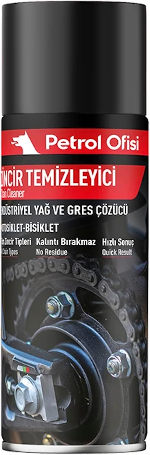 Zincir Temizleyici Sprey 500ml, Motosiklet ve Bisiklet için Endüstriyel Yağ ve Gres Çözücü