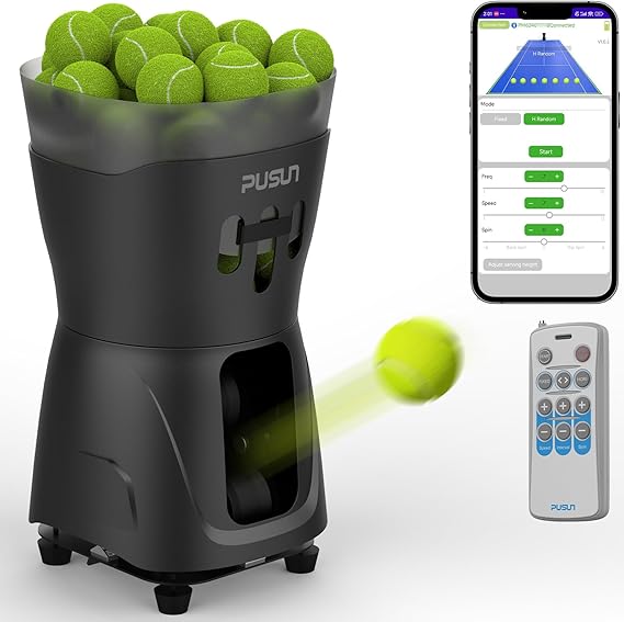 Pro-Compact Ace: Enhanced Portable Tennis Ball Machine | Beginner-Friendly & Powerful | Advanced Features for On-the-Go Practice | Ideal for Skill Improvement