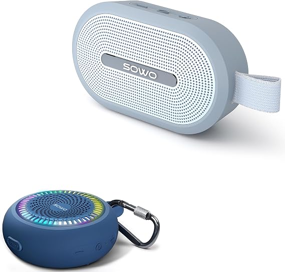 SOWO Wireless Bluetooth Speaker, Ultra Portable Magnetic Speaker, Coverless IP67 Waterproof Design, 24 H Playtime, Small Speaker with Pro Sound, for Indoors, Outdoors, Hiking and Golf Speaker