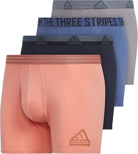 adidas mens Men's Stretch Cotton 4-pack Boxer Brief