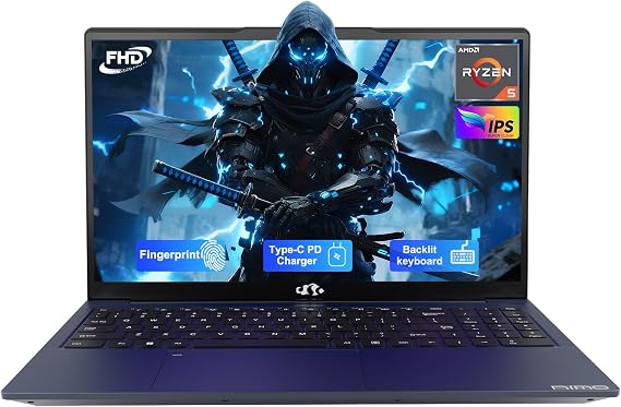 15.6'' IPS FHD-Laptop, 32GB RAM 1TB SSD AMD Ryzen 5(Beat i5-1135G7, 4 Cores Up to 3.7GHz) Student Computer with 65W Type-C, Fingerprint, Backlit Keyboard, BT5.2, Numpad, for Home