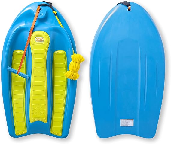 ZUP Coast Board All-in-One Kid's Wakeboard, Trainer Board, Kneeboard, and Water Skis with Rope Handle, Ideal for Water Sports and Boating, Perfect for Beginners and Young Riders