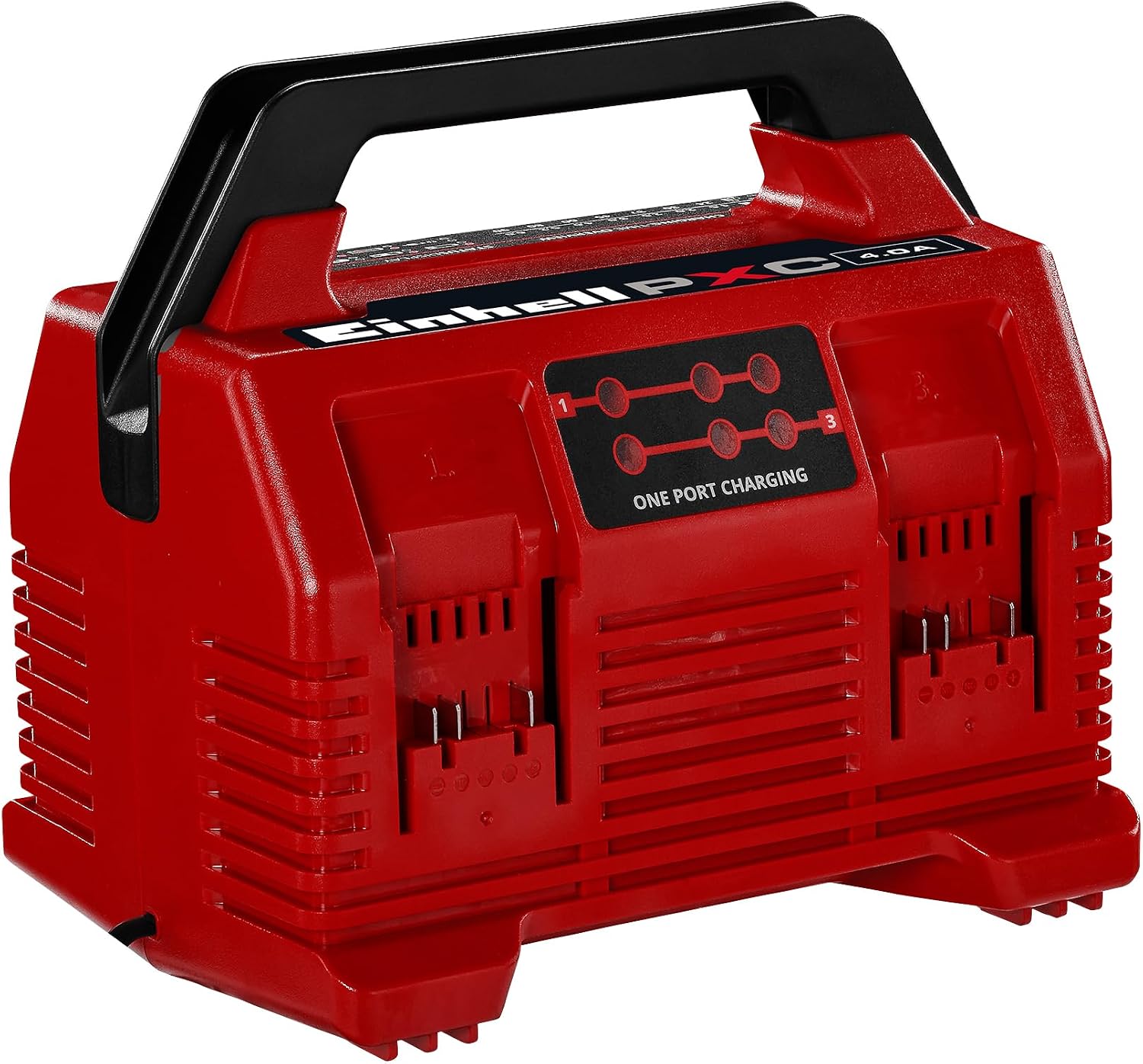 Einhell Orijinal Şarj Cihazı Power X-Quattrocharger 4A Power X-Change Li-Ion, 18 V, aynı anda 2 x 2 akü şarjı, akü takibi, akıllı şarj yönetimi, 6lı LED gösterge - 4512102