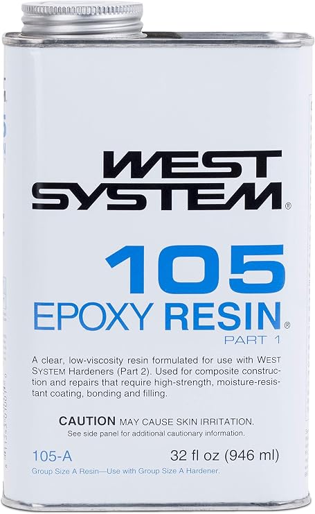 West System 105-A Epoxy Resin,Clear Pale Yellow