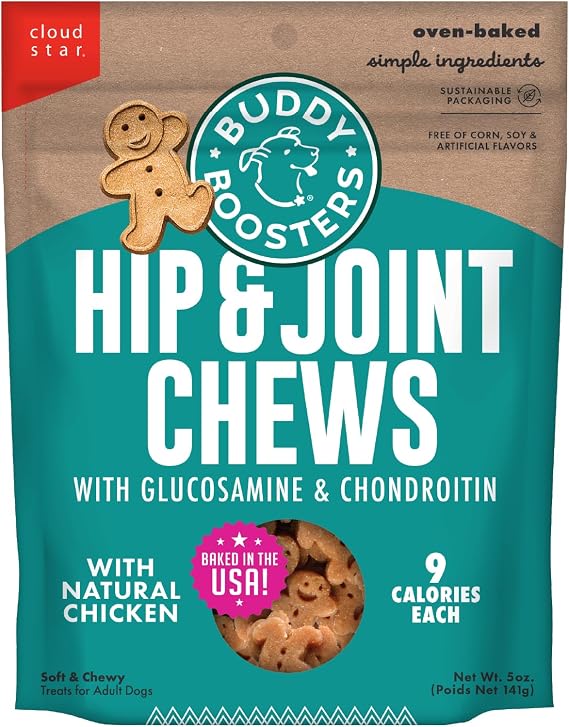 Buddy Biscuits, Hip & Joint Boosters, Soft & Chewy Dog Treats, 5 oz.