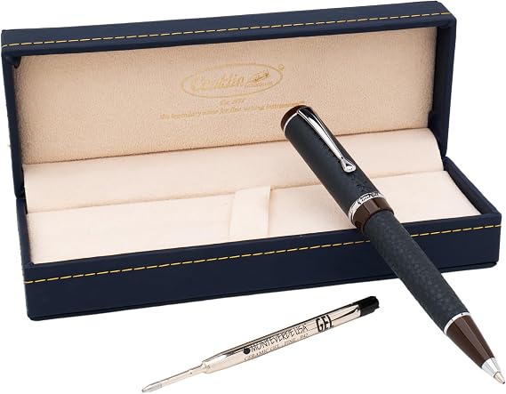 Conklin Duragraph Savoy Ballpoint Pen Marbled Resin + Free Extra Black Gel Refill Sophisticated Twist Pen Gift for Men, Writers, Professionals