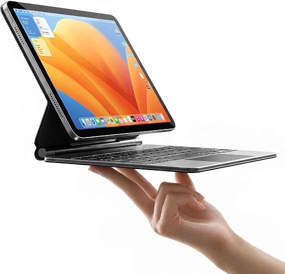 HOU Keyboard Case for iPad Air 11 inch M4/M3/M2 2026/2025/2024&iPad Pro 11 Inch(4th/3rd/2nd/1st) Gen,iPad Air 5th&4th Generation Case with Keyboard,Magic-Stand, Multi-Touch Trackpad,Backlight,Black