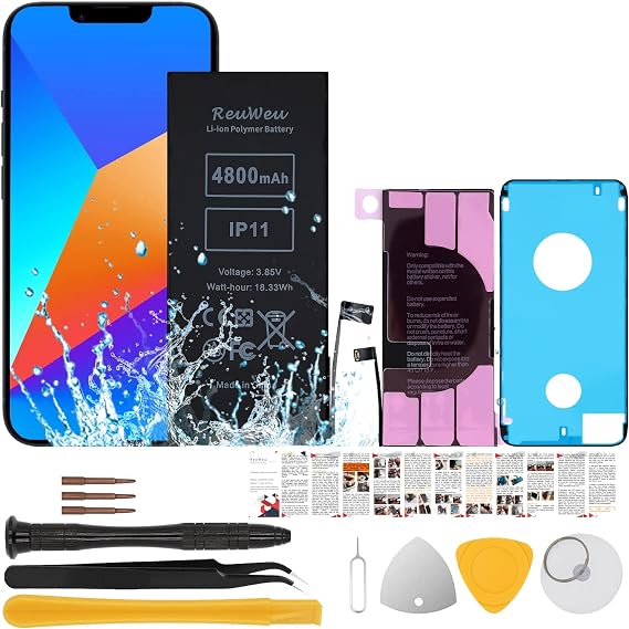 Replacement for iPhone 11 Battery 6.1" All Carriers Upgraded Capacity with Repair Tool Kit