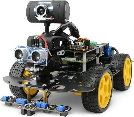 Robot Building Kit AI Car for Raspberry Pi 4B with OpenCV Support