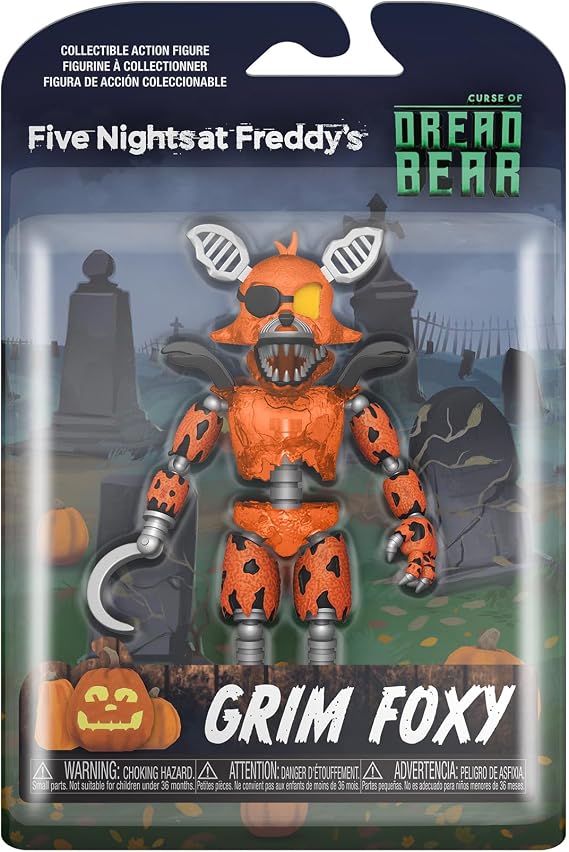 Funko Action Figure: Five Nights At Freddy's (FNAF) Dreadbear - Grim Foxy - Collectible - Gift Idea - Official Merchandise - for Boys, Girls, Kids & Adults - Video Games Fans