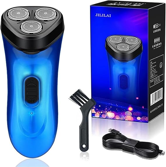 Electric Razor for Men,2025 Rechargeable Waterproof Cordless Wet Dry Electric Shavers with Cleaning Brush,Portable Face Shaver,Electric Razors for Fathers Husbands Boyfriend