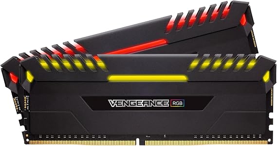 CORSAIR VENGEANCE RGB 32GB (2x16GB) DDR4 2666MHz C16 Desktop Memory - Black