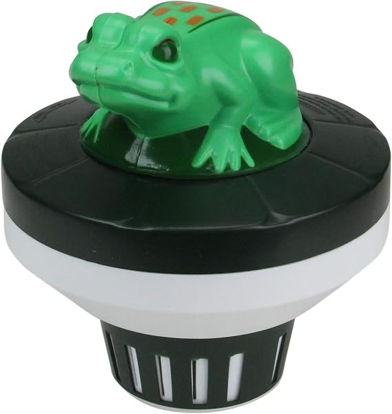 Frog Floating Swimming Pool Dispenser - 7.5" - Green and Black