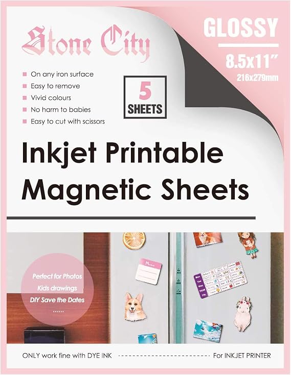 Stone City Printable Magnetic Sheets Glossy 5 Sheets