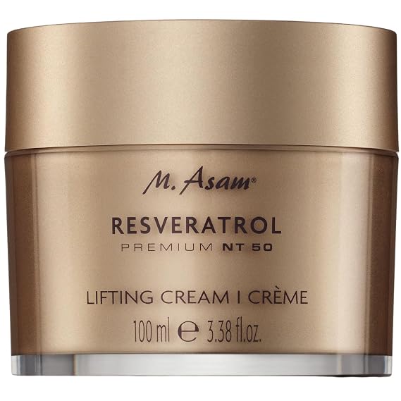 M. Asam RESVERATROL PREMIUM NT50 Lifting Cream 3.38 Fl Oz Moisturizer Face Cream with Hyaluronic Acid, Facial Moisturizer for Firm and Smooth Skin, Vegan Skincare for Youthful Radiance