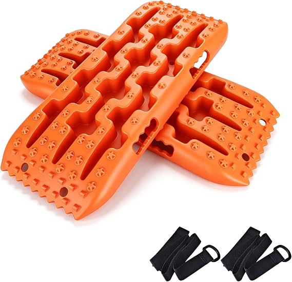 HOXWELL Off Road Traction Boards with Velcro Straps for Snow, Sand, Mud