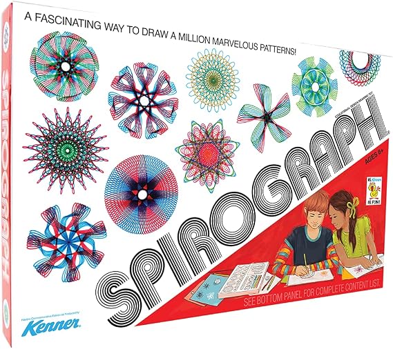 Spirograph Retro Deluxe Set Arts and Crafts, Kids Toys, Art Supplies, Craft Supplies, Drawing Kit, Spiral Art, Reproduction of Classic Gear Design Kit, Pens, Design Sheet Included, Ages 8+