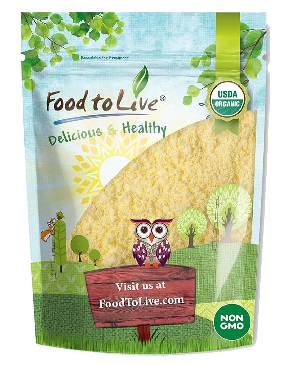 Food to Live Organic Millet Flour, 1 Pound Non-GMO, Kosher, Vegan, Stone Ground, Unbleached, Unbromated, Bulk, Product of the USA
