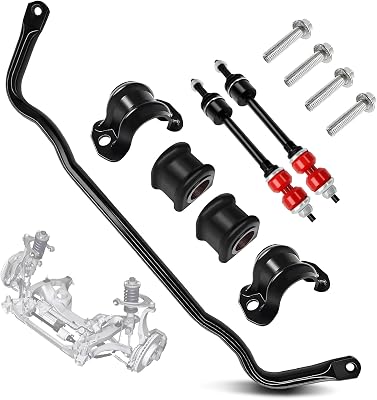 55398938AC Front Suspension Stabilizer Bar and K80894 Sway Bar End links Kit with Bushing Fits for 2009-2010 Dodge Ram 1500, 2011-2018 Ram 1500, 2019-2022 Ram Classic 1500 4WD, #55398938AB