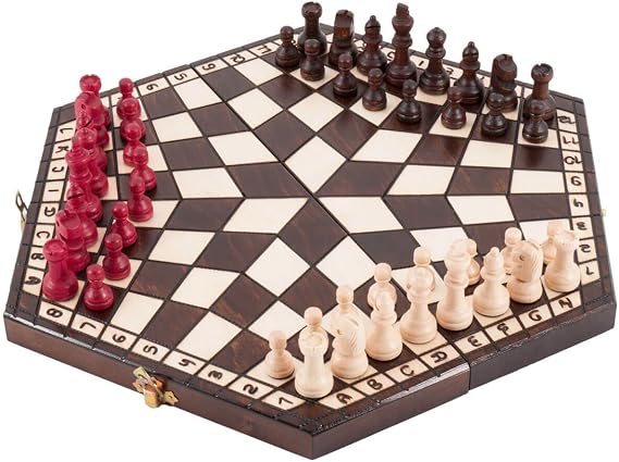The Roman Three Player Chess Set & Board
