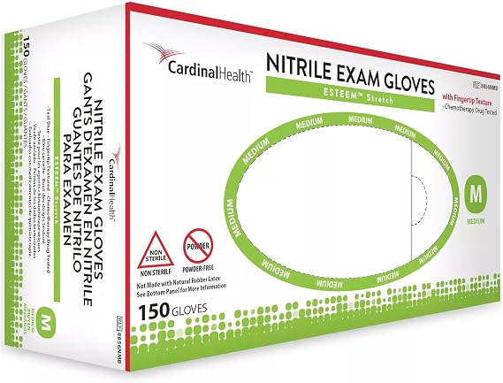 Cardinal HealthTM Esteem Stretch Nitrile Exam Gloves